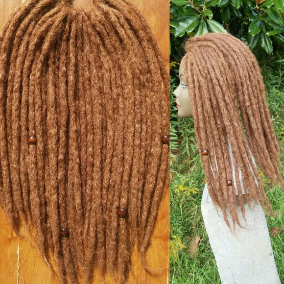 Handmade Crocheted Brown reusable dreadlocks - Picture 5 of 6